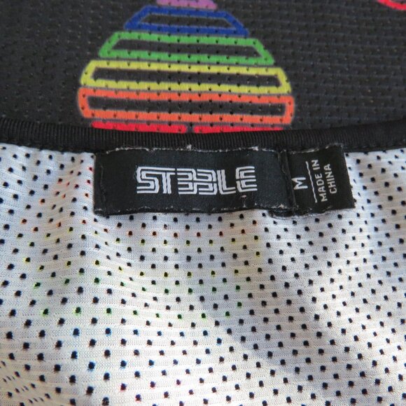 STEELE (ST33LE) Pride Heart Print Performated Open Mesh Vest Festival - Size M - Picture 14 of 14